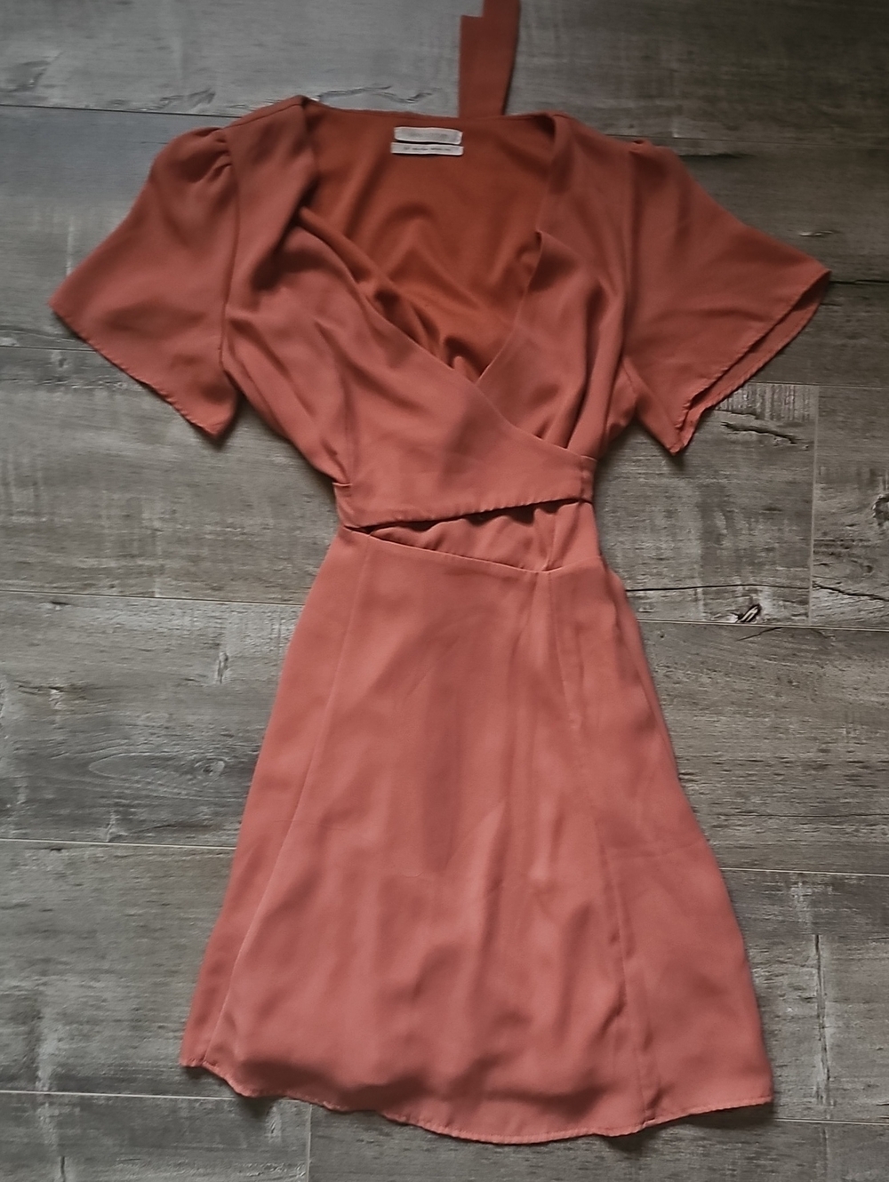 Urban Outfitters - Women's Rust Wrap Mini Dress - Size S
